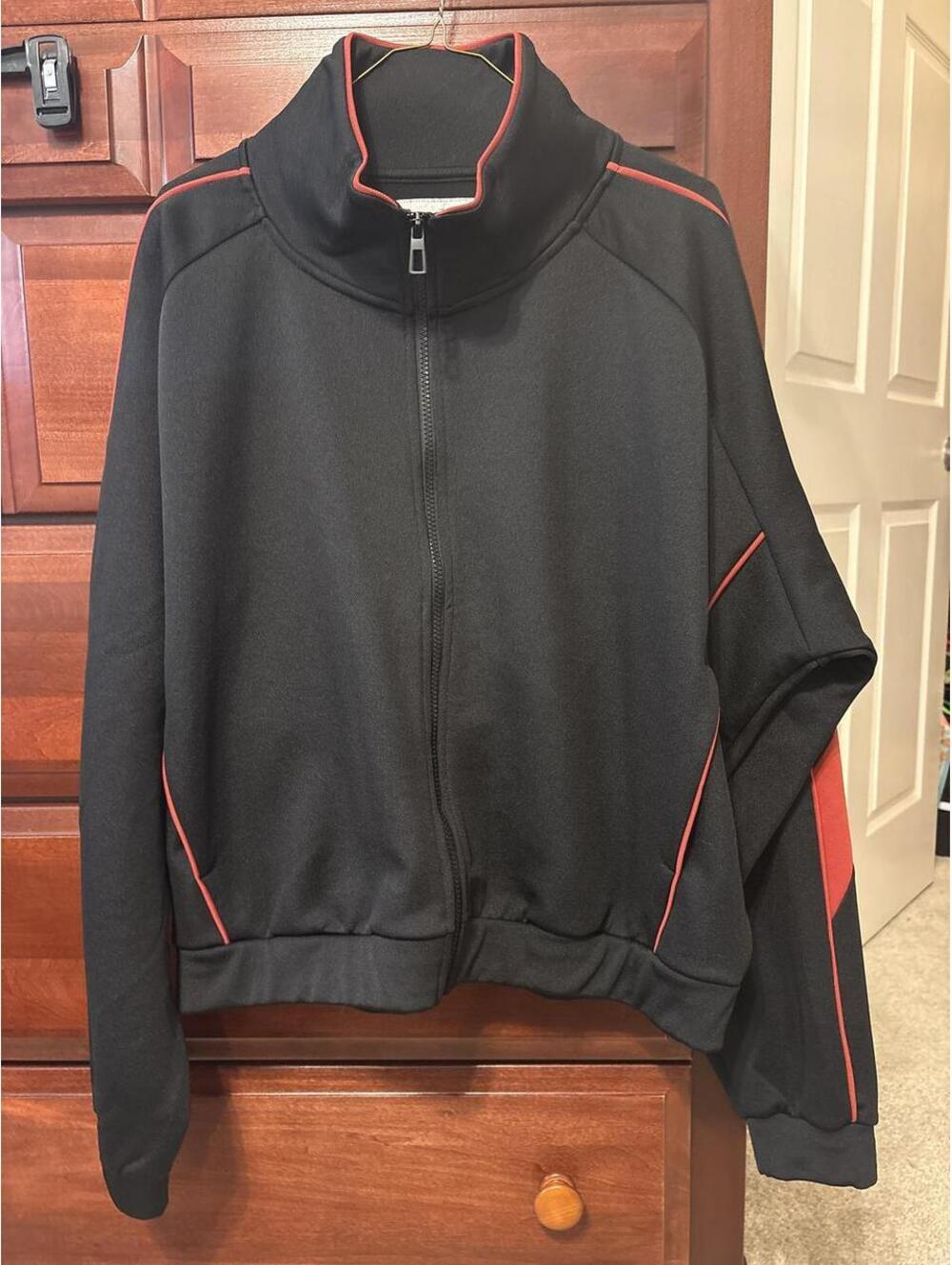 Zara Men's Black and Red Jacket